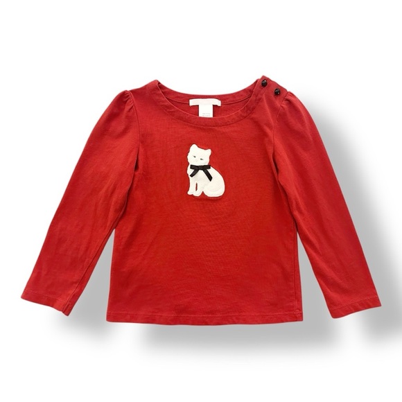 Janie & Jack | Chic Kitten Appliqué Top (3) 🐈⬛ - Picture 1 of 5